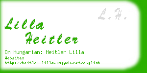 lilla heitler business card